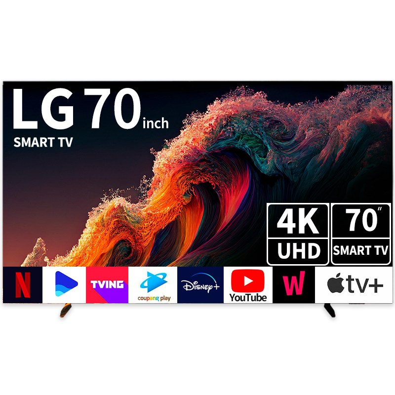 LG전자 70인치 4K UHD 스마트 TV, 방문설치, 스탠드형, UN6950ZUA, 177cm(70인치) 799,000원