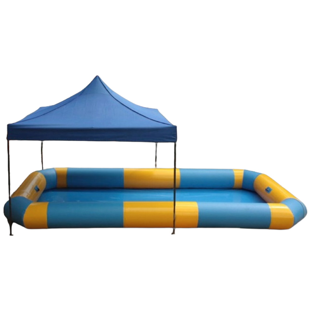 어린이풀장 물놀이 에어 간이수영장+그늘막 세트 에어펌프 포함 워터슬라이드 에어바운스 개인수영장 어린이집 유치원 수영장 행사용, 1개, 현재가 880,000원