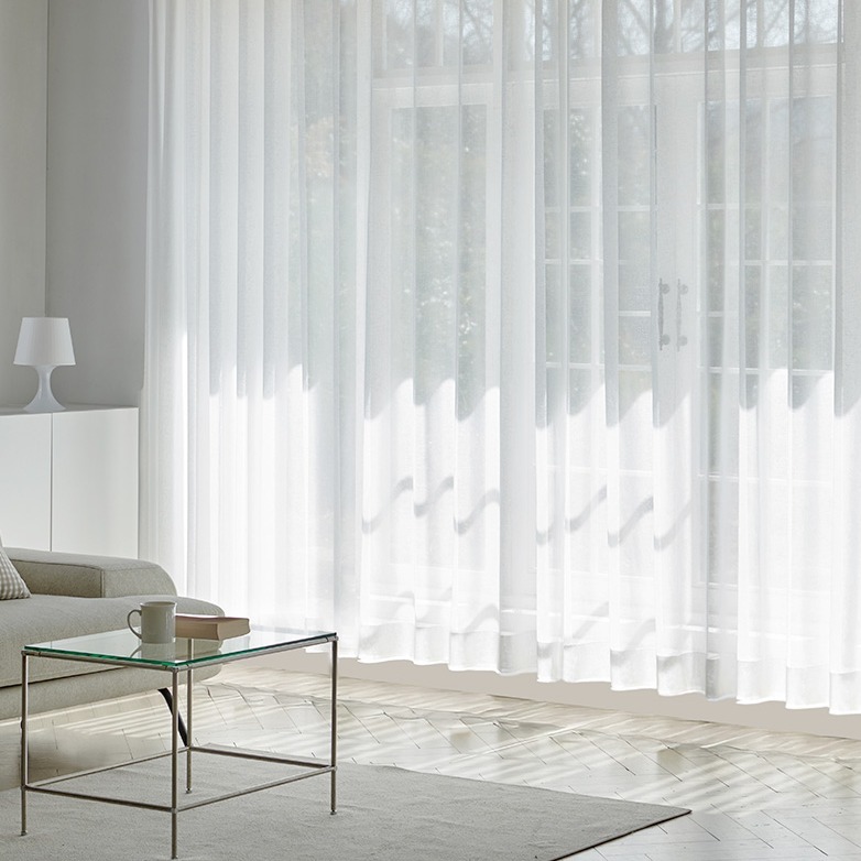 홈인홈 이지워시 스탠다드핏 높이조절 시어린넨 나비주름 커튼 2p 175,000원