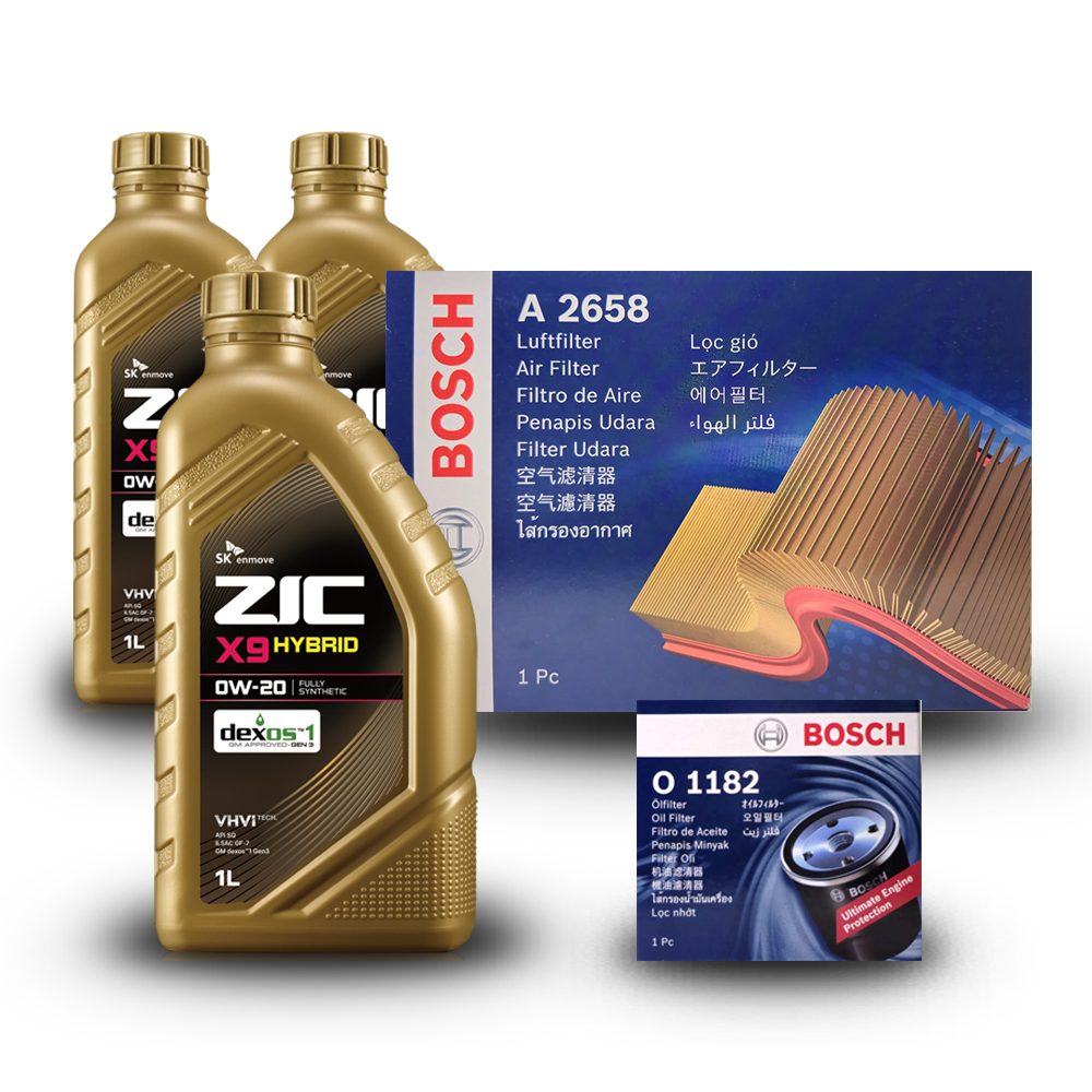 K7 프리미어 하이브리드 (YG) 2.4 가솔린 엔진오일세트 ZIC X9 HYBRID 0W20 62,100원