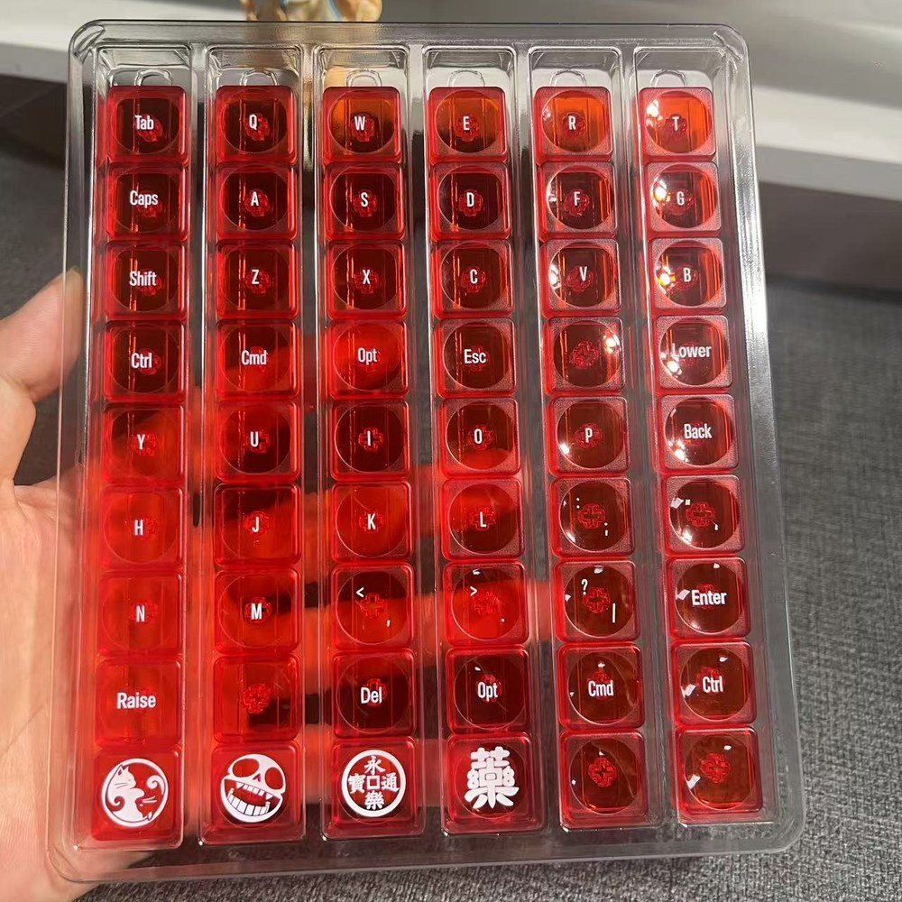 NEW LCK 로우 프로파일 키캡 세트 MX 스위치용 코닉스 스플릿 키보드 PC PBT 54 레터 캡 포함 카일 초크 V2 1353용 45,200원