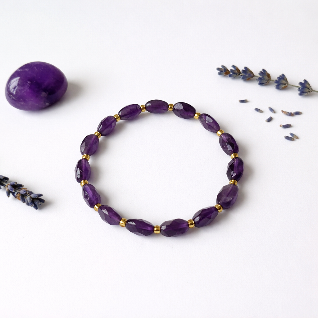 웰리나 천연 자수정 팔찌 컷팅 자수정 여성 팔찌 천연석 팔찌 탄생석 팔찌 16,900원