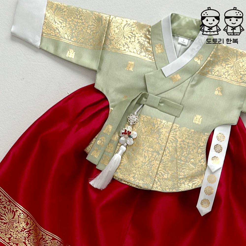 소예 금박 연두당의 여아한복 (백일~10호) 어린이 키즈 돌잔치 유아 아동한복 91,000원