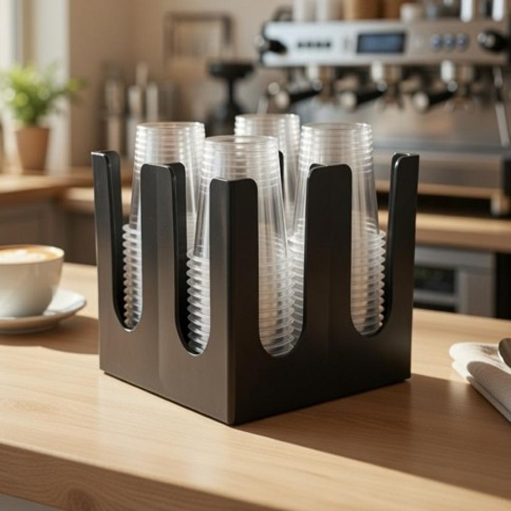 팩토리얼 카페 컵홀더 디스펜서 테이크아웃 업소용 일회용컵 컵보관함, 블랙, 1개 25,000원