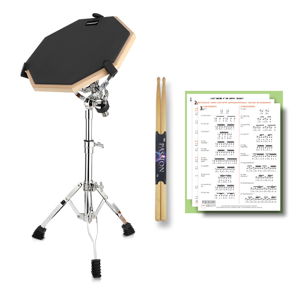 연습용 드럼패드 휴대용 드럼 12인치 + 악보 + 스틱 1조 35,000원
