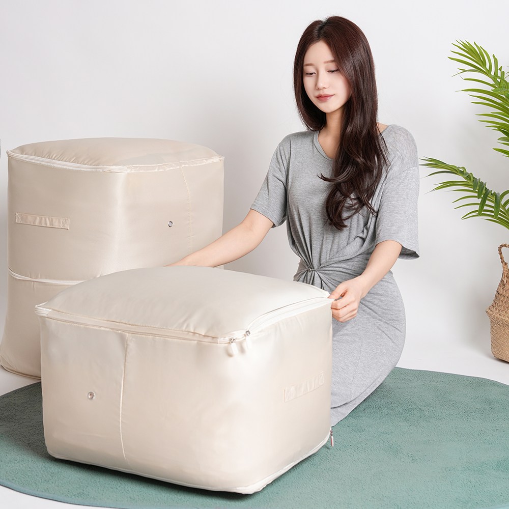 나쥬랑 이불 압축 파우치 2개 대형 이불 보관 압축팩, 1세트, 2개입 16,000원