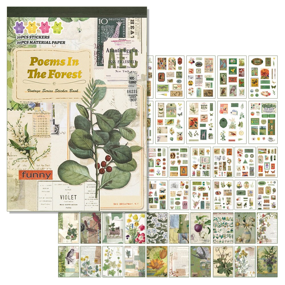 하영이네 엔틱감성 빈티지 꾸미기 스티커북, 비밀정원 11,900원