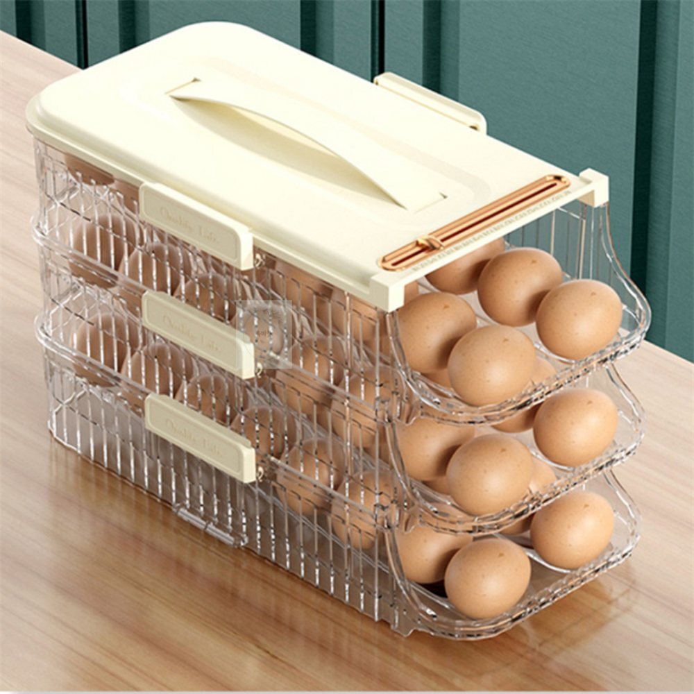 속마켓 주방·냉장고용 3단 48구 계란트레이(날짜형 3단) (아이보리) 계란정리함 24,200원