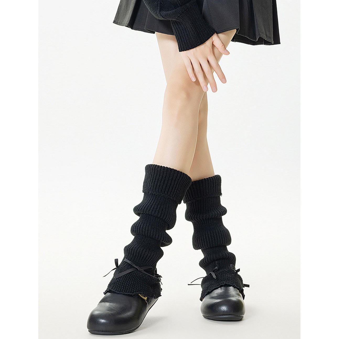 앨오앤지 골지 리본 니트 레그워머 7,900원