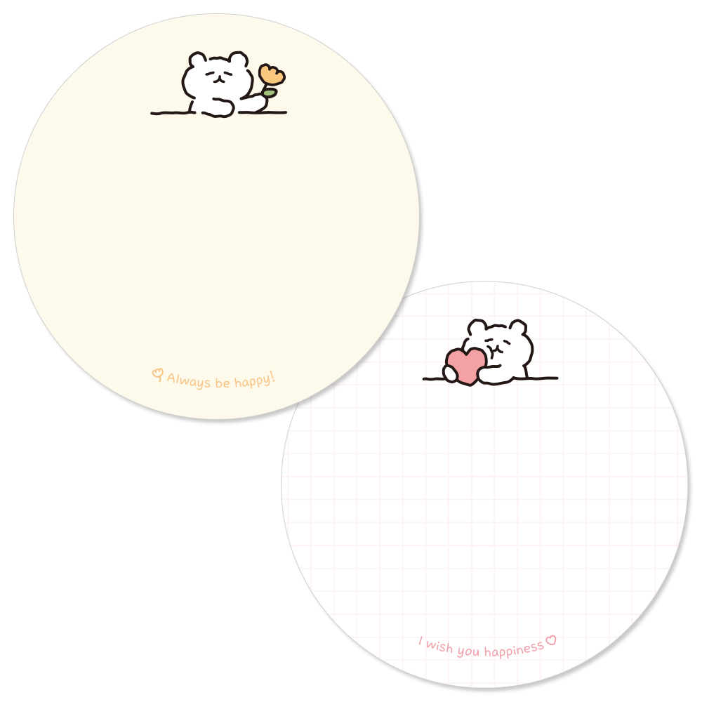 [꼬모멜로소] 아임레이지 2종 원형 메모 스티커 5,980원