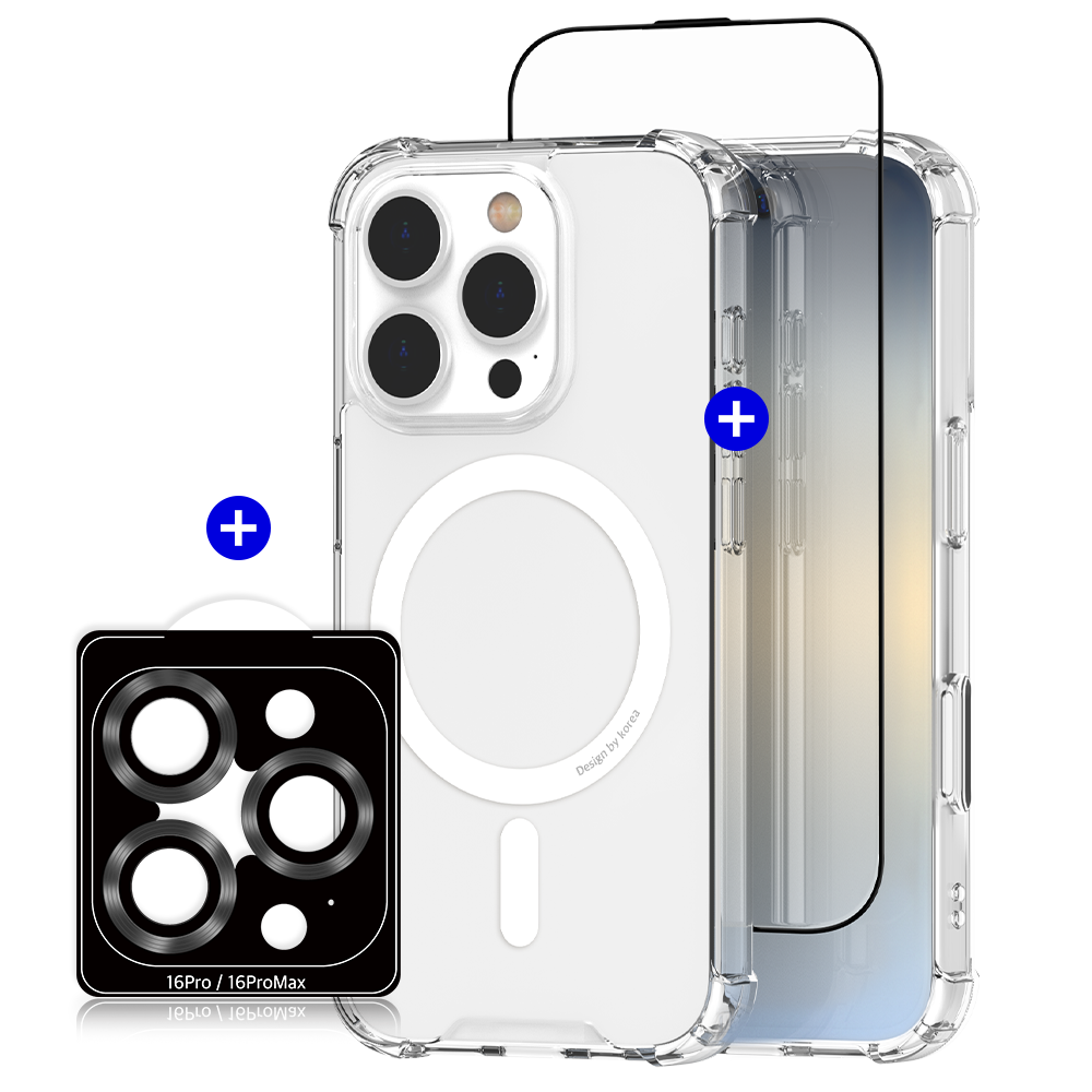 디자인스킨 아이폰 16 프로 맥스 피닉스 초강력 맥세이프-올클리어 + 디자인스킨 2.5D풀커버 강화유리-블랙 + 디자인스킨 프리미엄 렌즈 프로텍터-블랙 44,900원