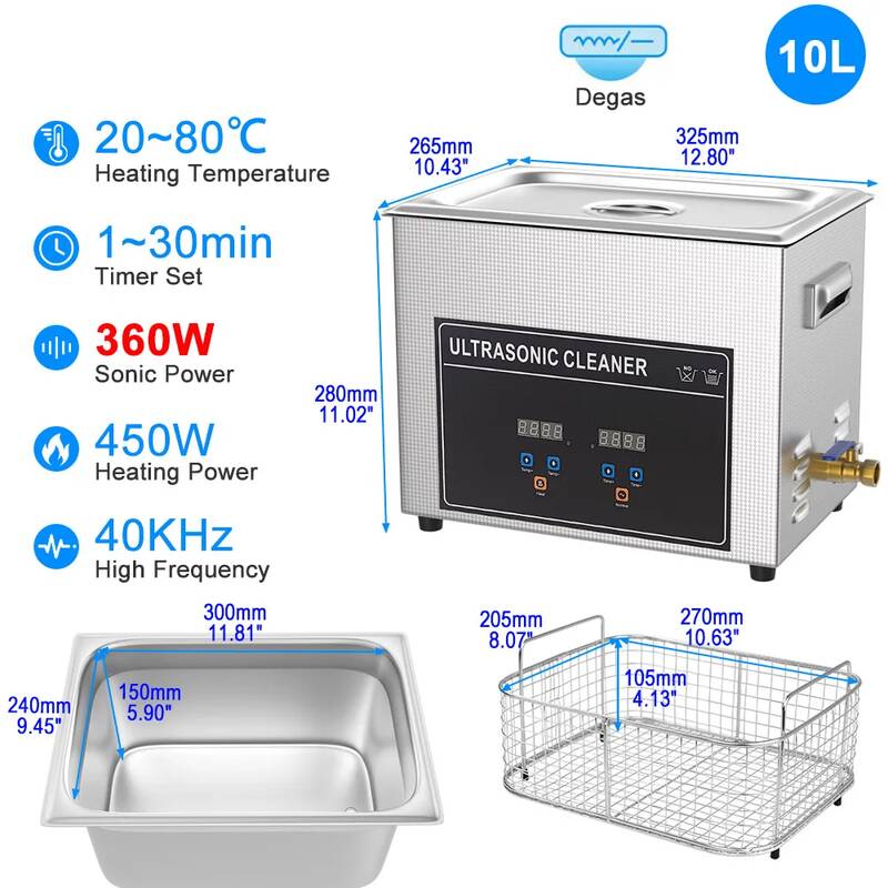 초음파세척기 반지 주얼리 가정용 휴대용 초음파 세척기 세척 기계 가열 600W 욕조 EU 220v 영국 플러그 1L 2L 3L 6L 10L 22L 30L 287,400원