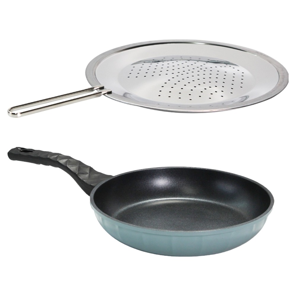 셰프라인 인덕션 이탈리안 프라이팬세트 2개, 스카이블루, 1세트, 프라이팬 30cm + 프라이팬 타공 커버 32cm 27,900원