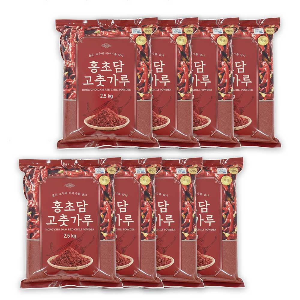 홍초담 고추가루 보통맛 고운가루 2.5kg 중식용, 2.5kg, 8개 179,000원