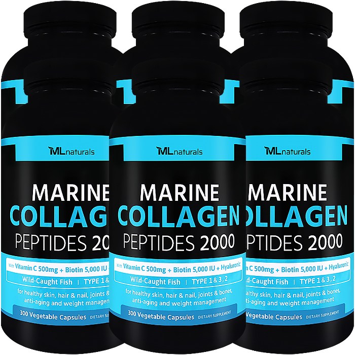 [미국번개배송] 착한명품 마이라이프 내추럴스 저분자 피시 콜라겐 마린 콜라겐 펩타이드 2000 (비오틴,히알루론산,비타민C), 300정, 6개 89,900원