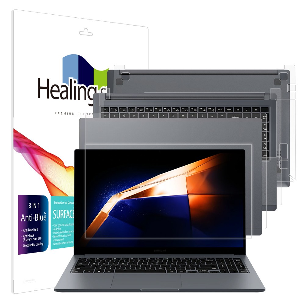 힐링쉴드 갤럭시북4 NT751XGK 블루라이트차단 액정보호필름1매 외부3종, 1개 58,320원