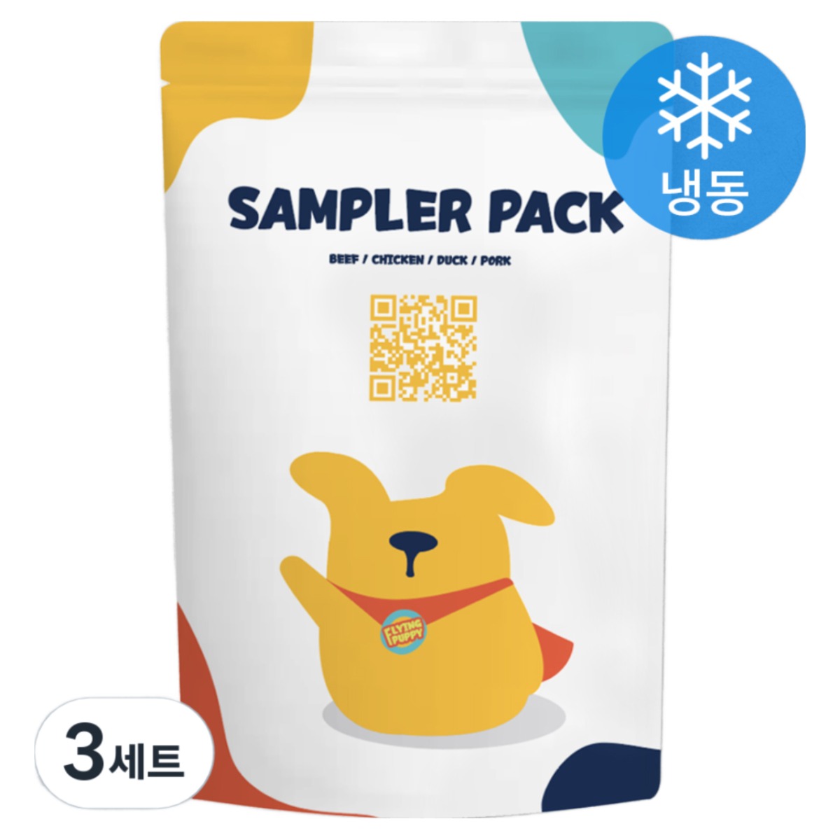 [로켓프레시] 플라잉퍼피 강아지 화식 사료 소 + 오리 + 닭 + 돼지 세트 (냉동) 61,010원