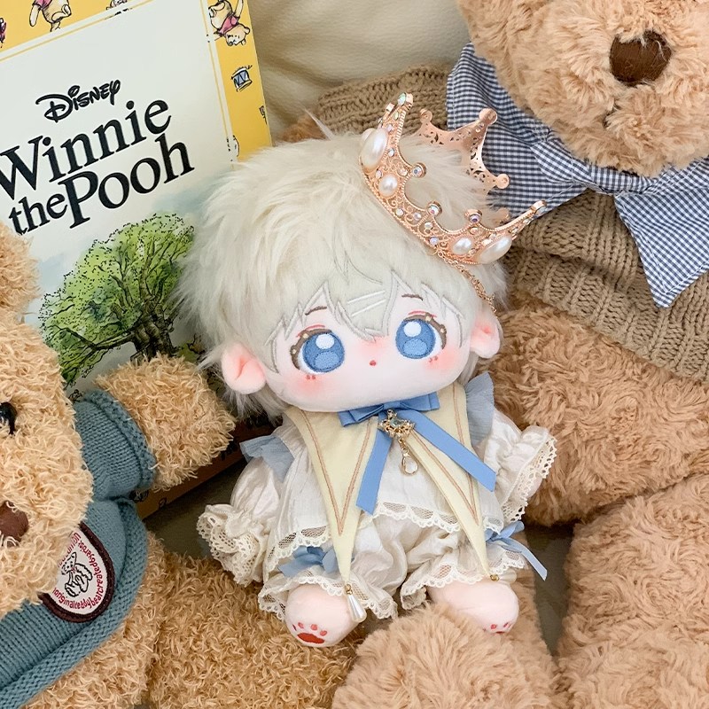 비비드칙 10cm 20cm 왕자님 아이돌 솜인형옷 5종 세트, 화이트화이트[왕관 포함], 1세트, 20cm 40,000원