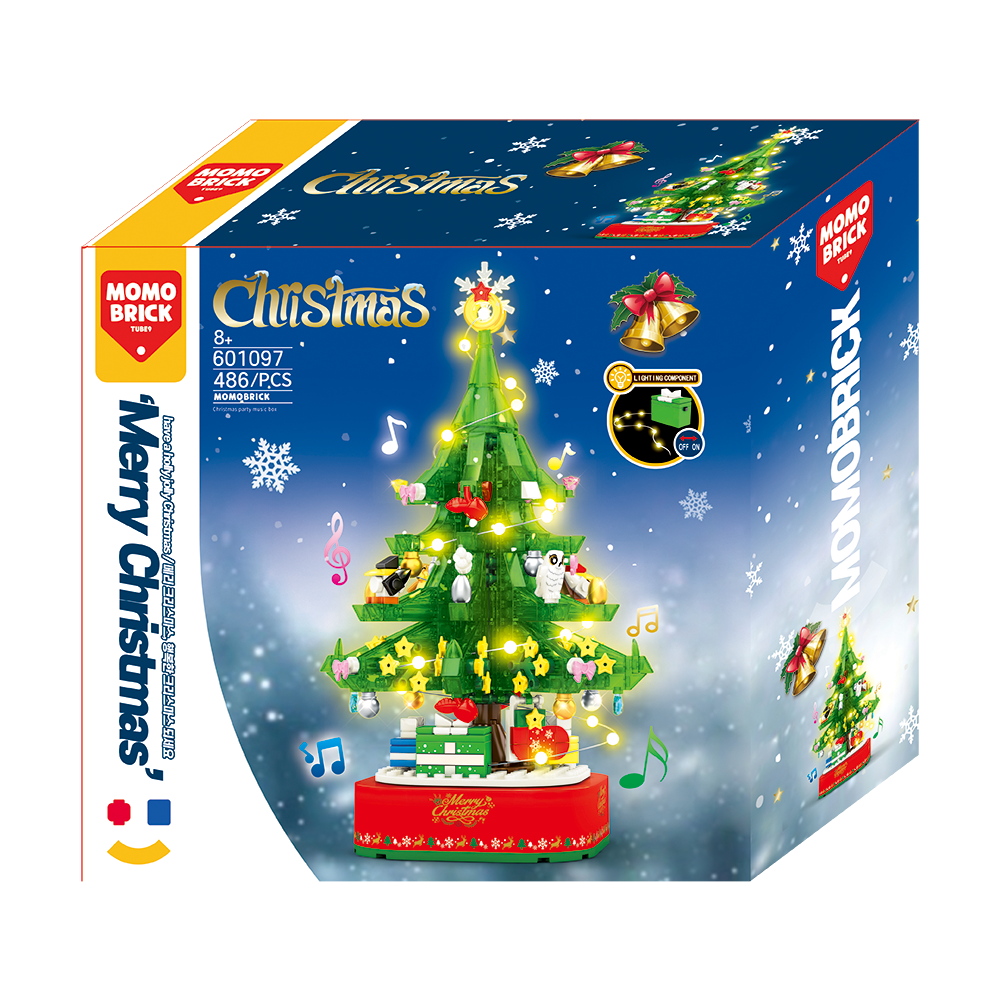LED 불빛 크리스마스 트리 블럭 레고호환블럭 잔잔한 오르골음악 선물 28,700원