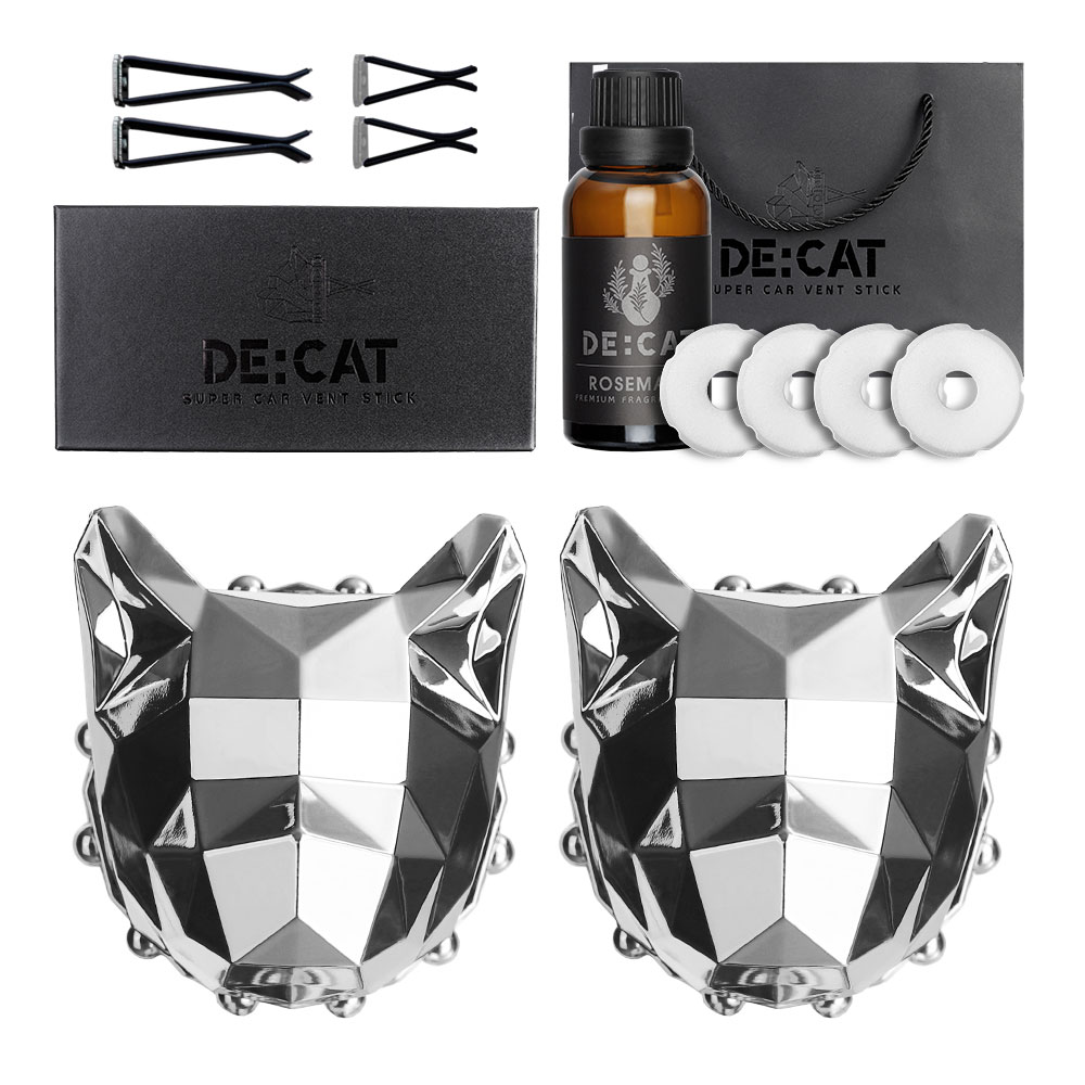 [디캣] 차량용 고양이 방향제 듀얼 B세트 미러실버 31,900원