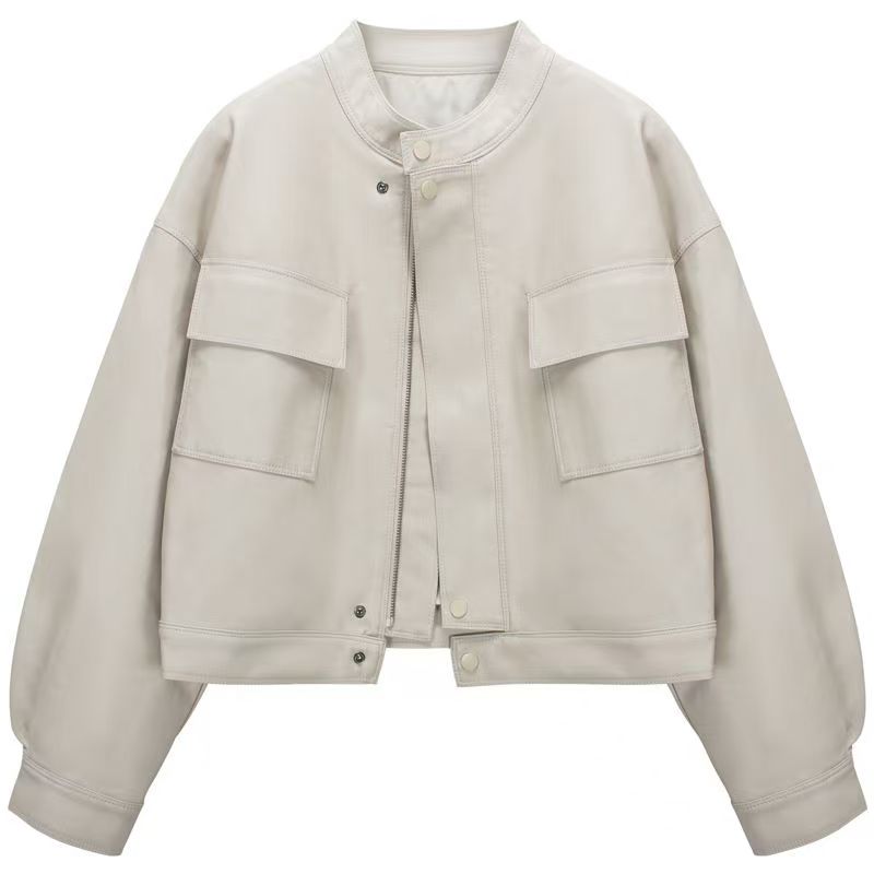 옌츠 여자 가죽 재킷 숏 봄 PU 재킷 코트 25N0718 28,930원