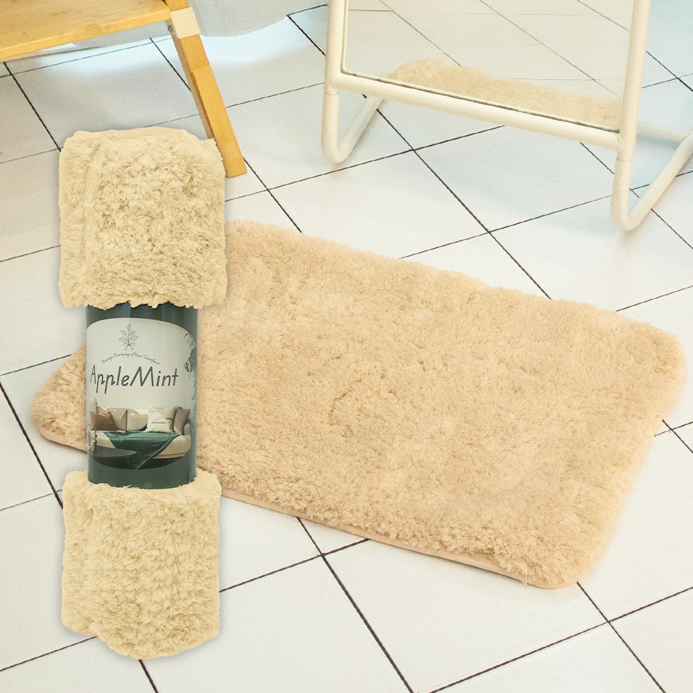애플민트 프리미엄 욕실 발매트 빨아쓰는 먼지없는 부드러운 매트, 02.연베이지, 현재가 16,900원