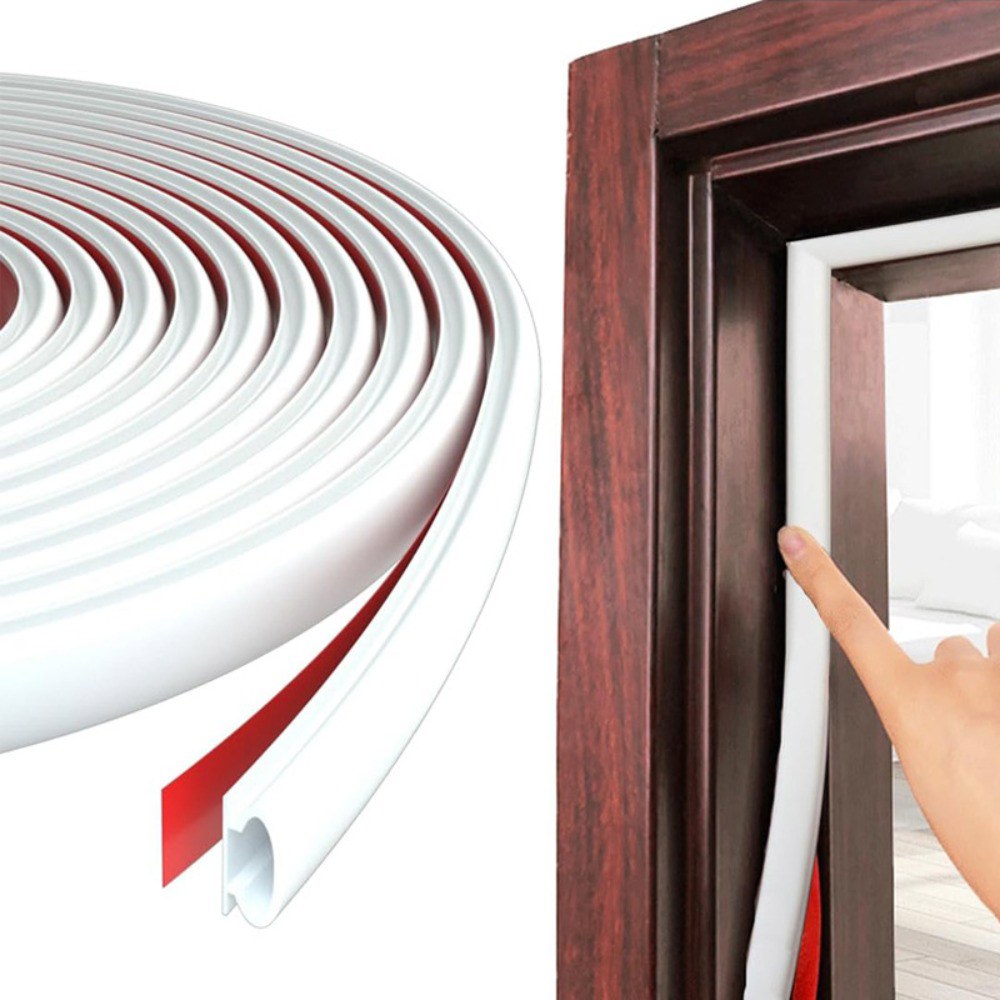 6M 날씨 스트리핑 도어 씰 창 및 도어 씰 스트립 방음 자체 접착 백업 D 자형 침실 도어 웨더 스트립 10,100원