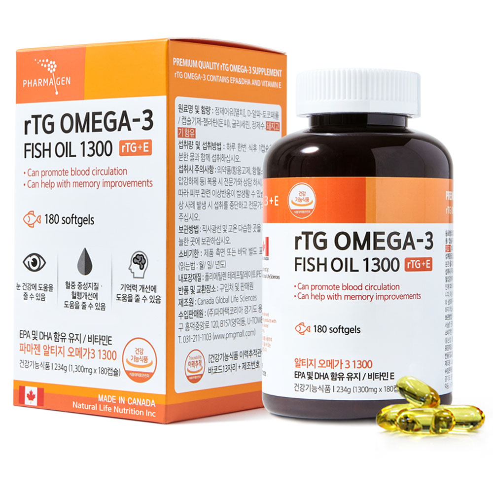 파마젠 rTG 알티지 오메가3, 180정, 1개 36,400원