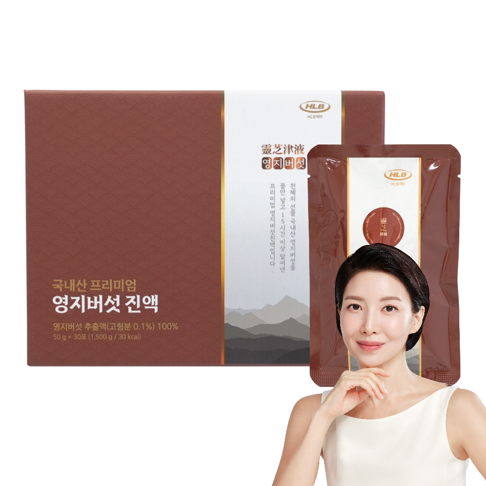 HLB제약 국내산 무농약 프리미엄 영지버섯 진액, 1박스, 1.5kg 39,000원