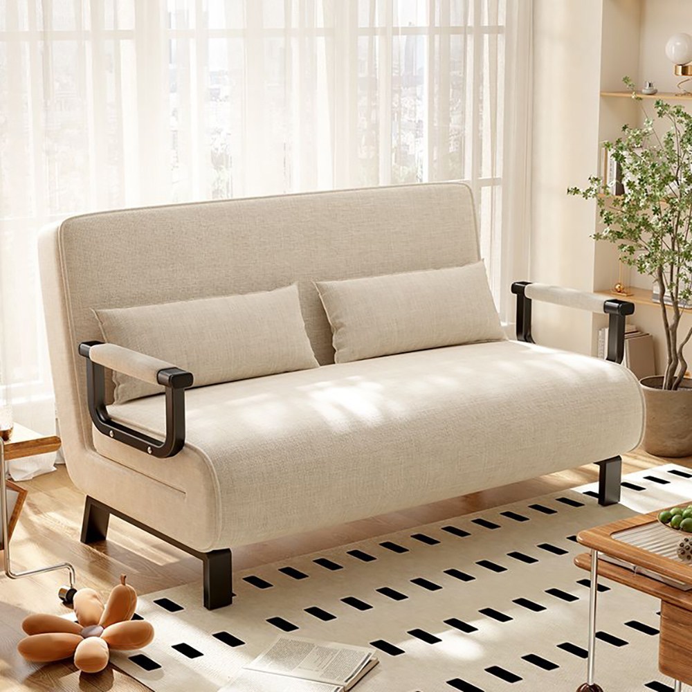 라운지 사무실 다용도 접이식 소파베드 거실 침실 1인용 쇼파, 화이트, 현재가 178,000원