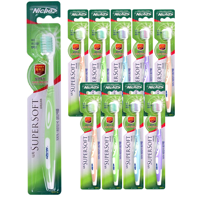 니치 슈퍼소프트 칫솔 랜덤발송, 1개입, 10개 8,800원