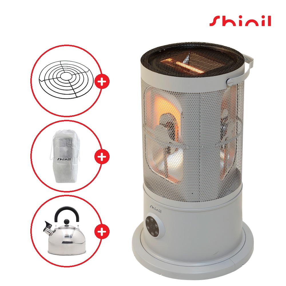 신일 전기히터 원통형 난로 가정용 사무실 업소용 하이라이트 난방기 스토브, 그레이 248,000원