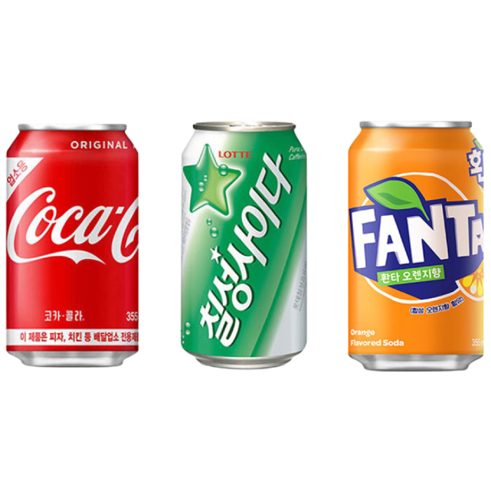 탄산음료 코카콜라 칠성사이다 환타 3종 24캔 세트, 24개, 355ml 24,800원