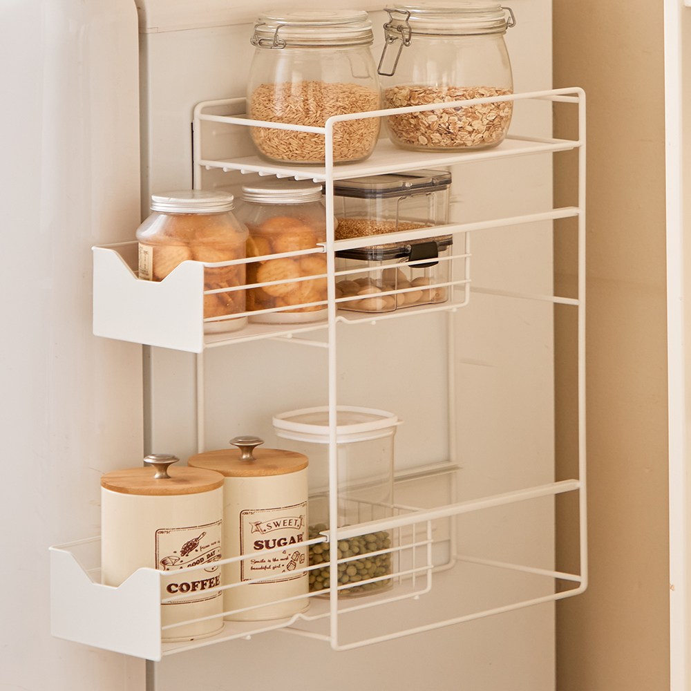 소프트엣지 슬라이딩 세탁기 자석 선반, 1개, 화이트 34,000원