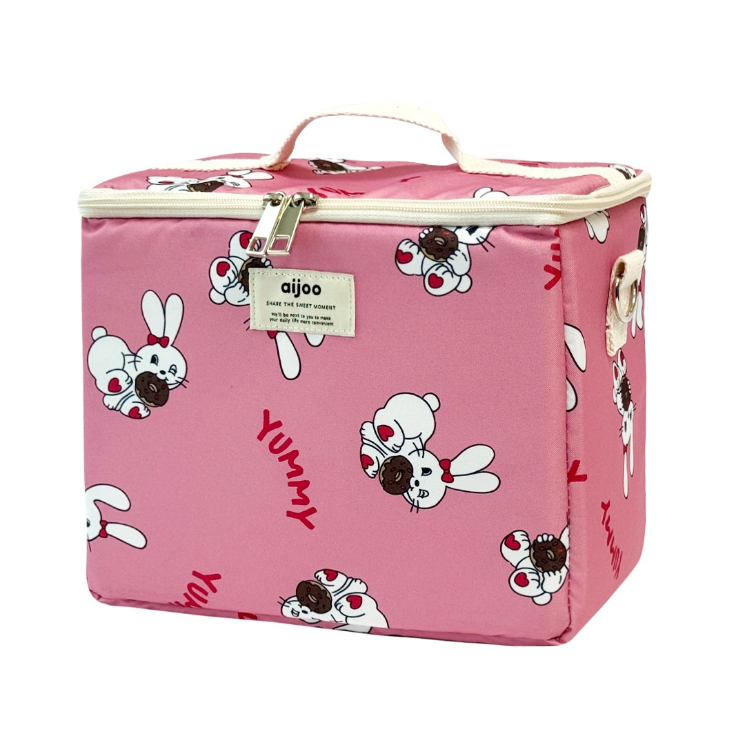 아이주 사각 쿨러백 보냉 가방 이유식 가방 피크닉 가방 보온 아이스백, 도넛토끼 사각쿨러백 38,900원