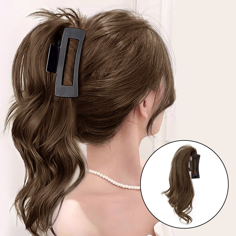 패션파트너 컬링 웨이브 포니테일 부분 가발 반묶음 머리 사각 집게 핀 헤어피스 3color 15,900원