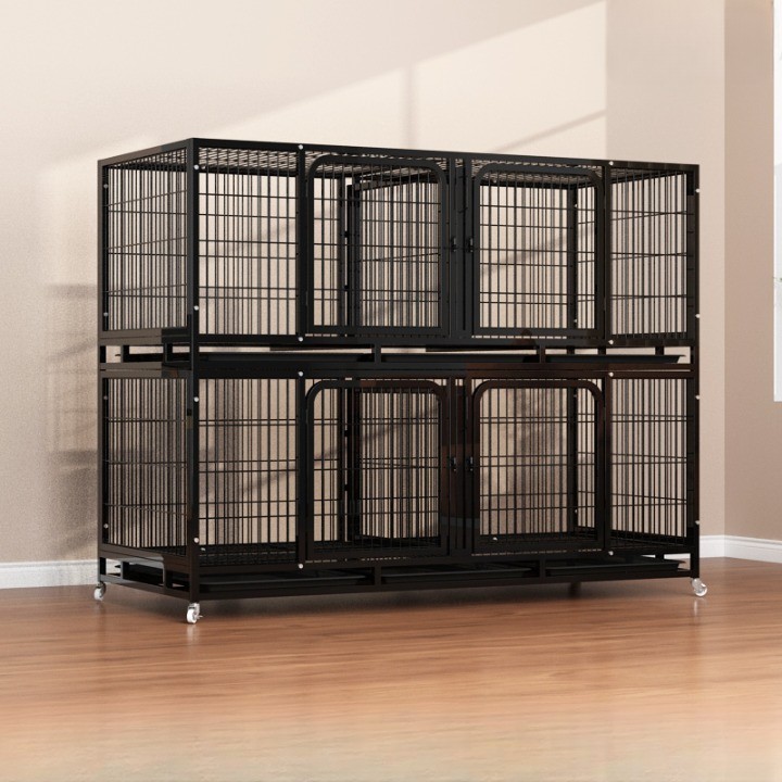 고양이 철장 케이지 이동식 대형 철제 토끼 빌라 사육장 격리장 하우스, 1세트, 블랙 259,000원