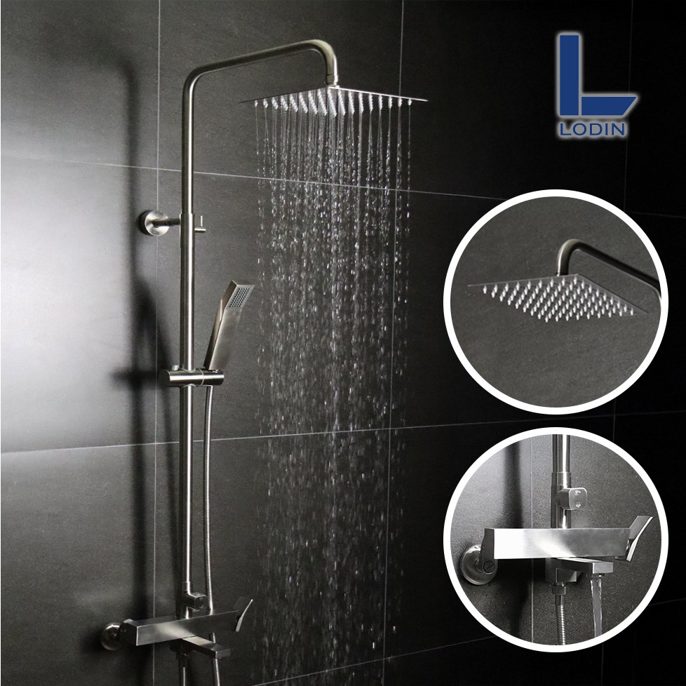 로딘 사각 레인샤워 해바라기 무광 스텐 샤워기 수전 수도꼭지 IN-232, 실버, 1개 152,700원