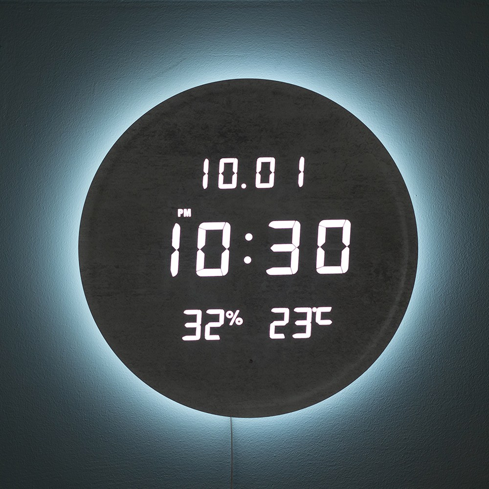 플라이토 3세대 백라이트 루나 온습도 LED 벽시계 129,000원