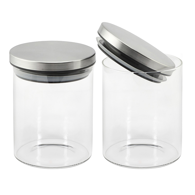 헬로키친 스테인리스 뚜껑 원형 내열 유리병, 850ml, 2개 11,690원