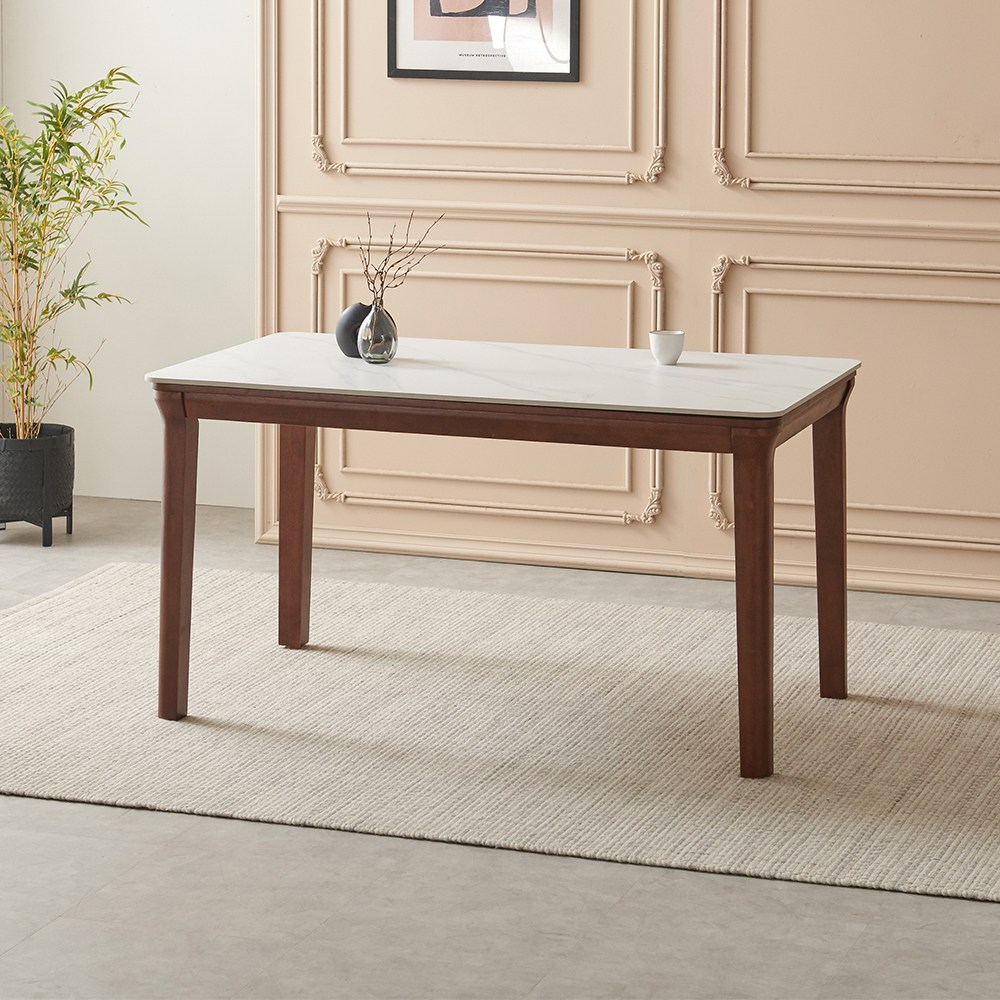 라로퍼니처 노블 1400 포세린 통 세라믹 4인 식탁 세트 208,000원