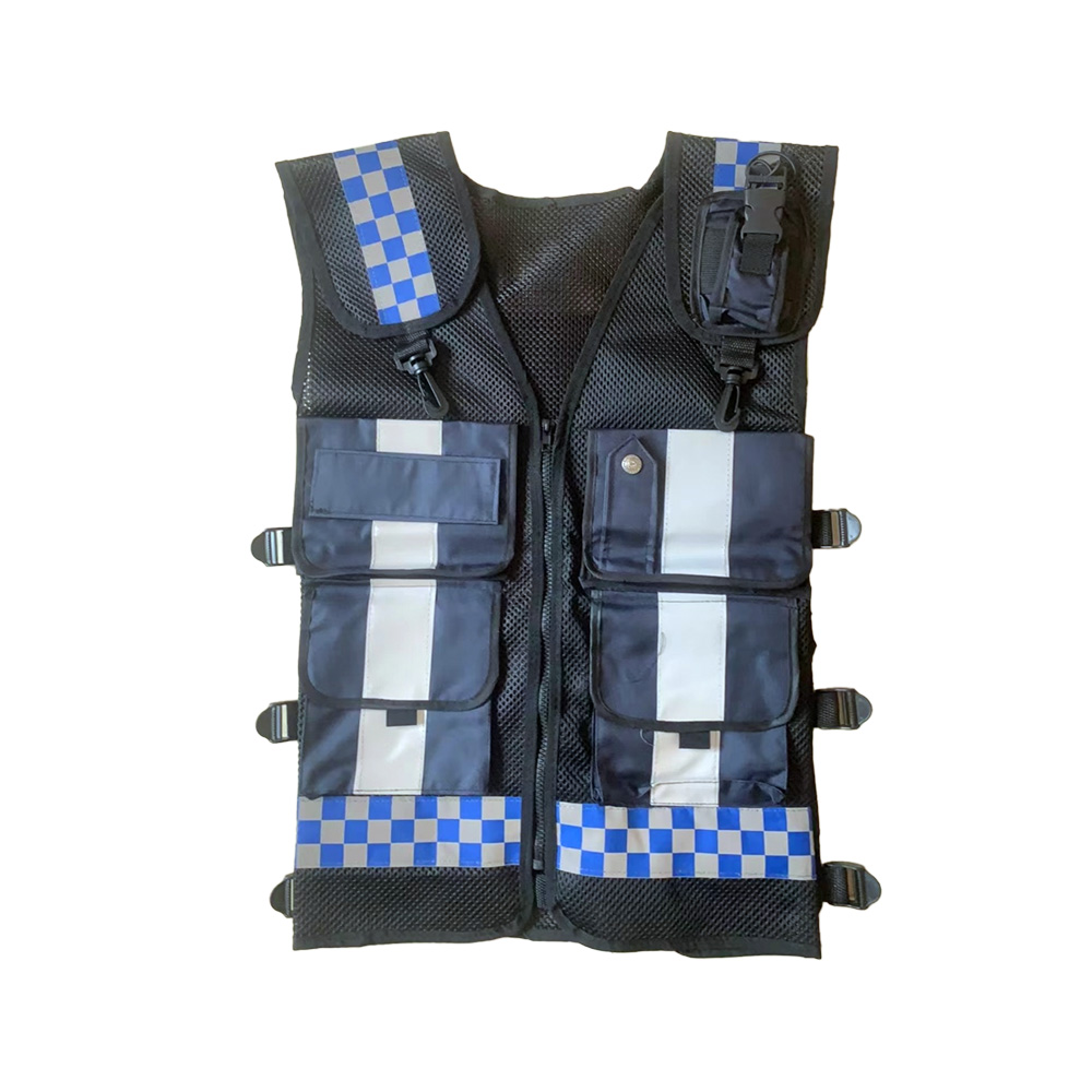 [WORKSGEAR] 웍스기어 무전기 메쉬 체크반사 경찰형 안전조끼 라이더조끼 (블랙), 상세 설명 참조, 1개 25,900원