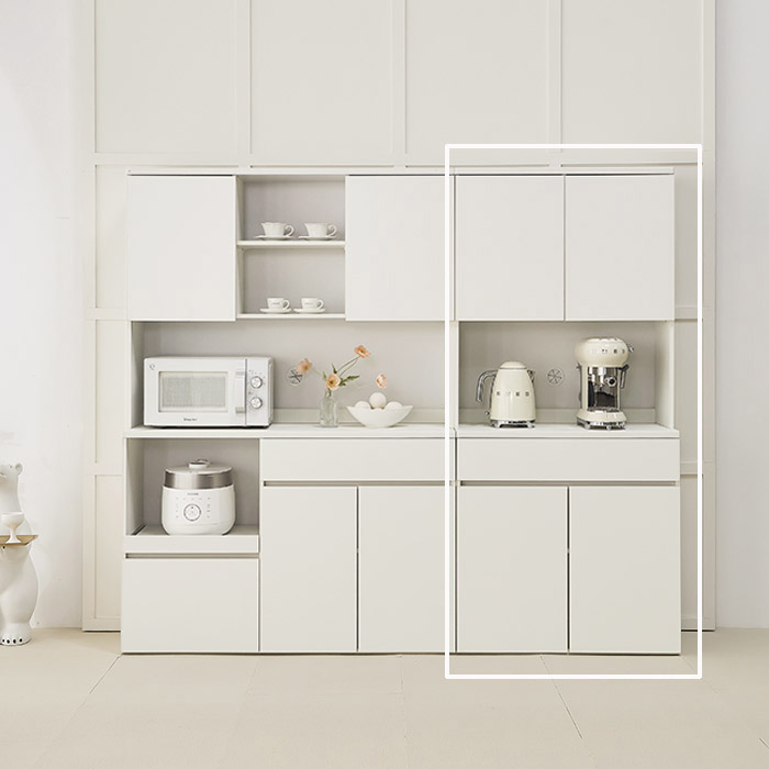 퍼스웰 카페키친 로즈800 서랍주방수납장세트(HA_101), 화이트 182,000원