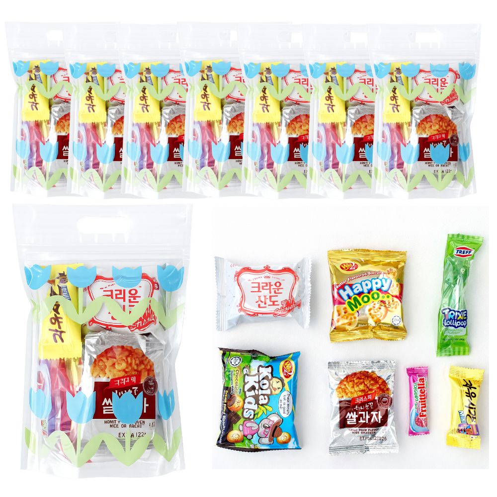 [선물.Dream]간식꾸러미 개별포장 어린이집 학교 학원 행사 답례 과자 세트, 1세트, 8개 19,900원