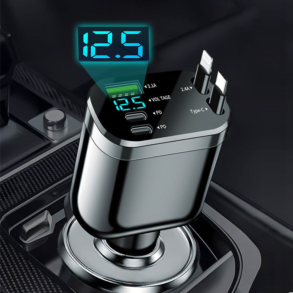 헤누스 동시 5대 충전 차량용 고속 충전기 아이폰 차량용 시거잭 (애플+C타입), 블랙 17,900원