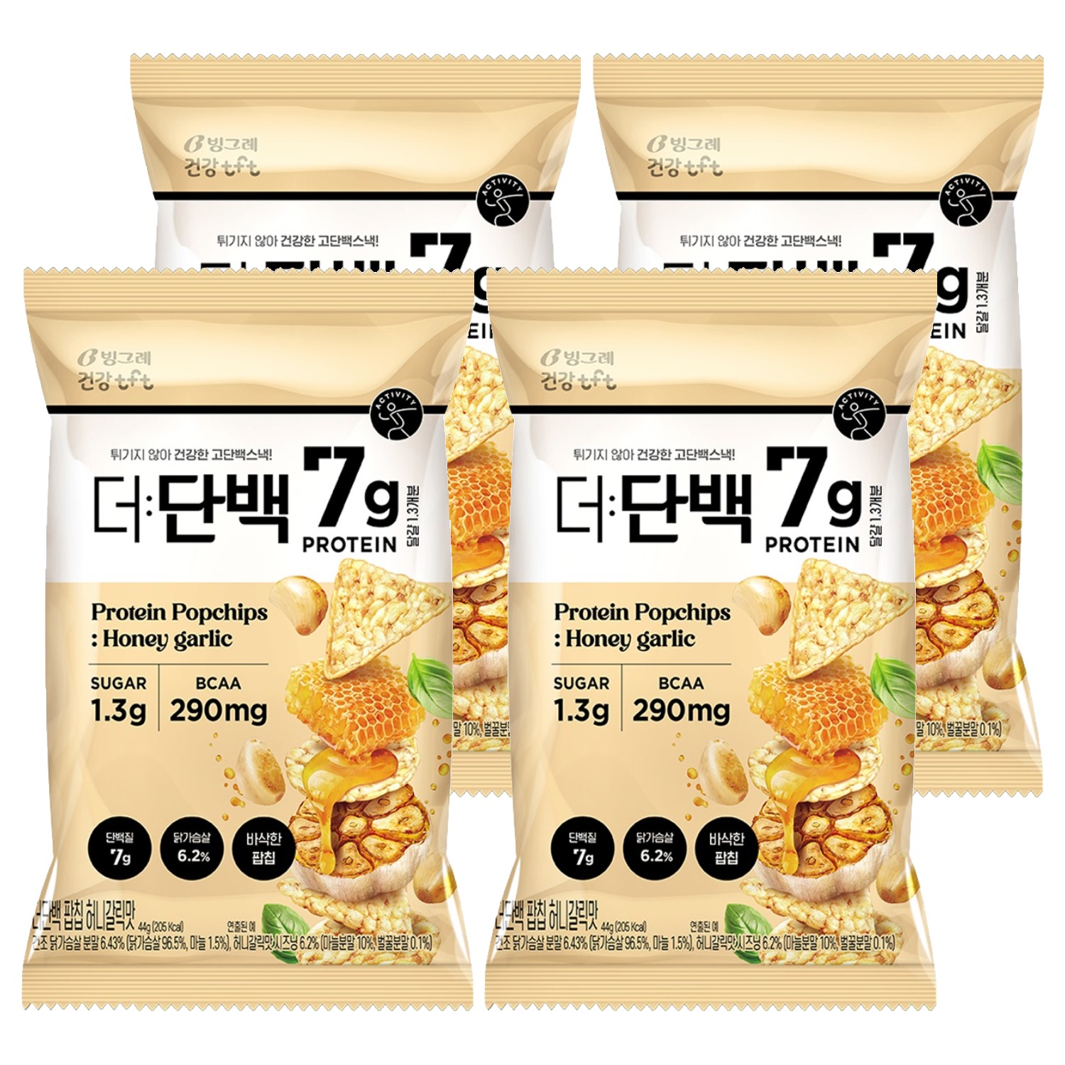 더단백 빙그레 건강tft 팝칩 허니갈릭맛 7,200원