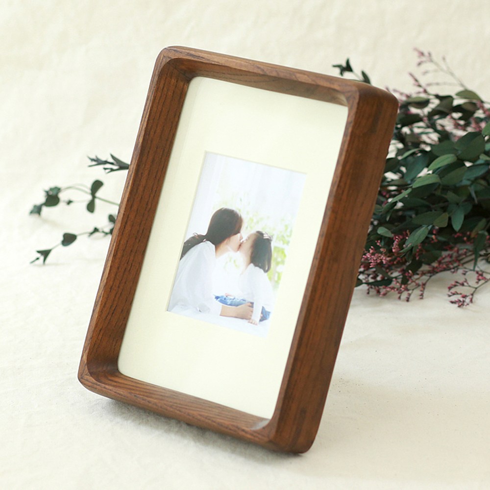 라운드 원목액자 액자프레임 가족사진 웨딩 A4 A3 16x20 20x24, 1개, 브라운 16,900원