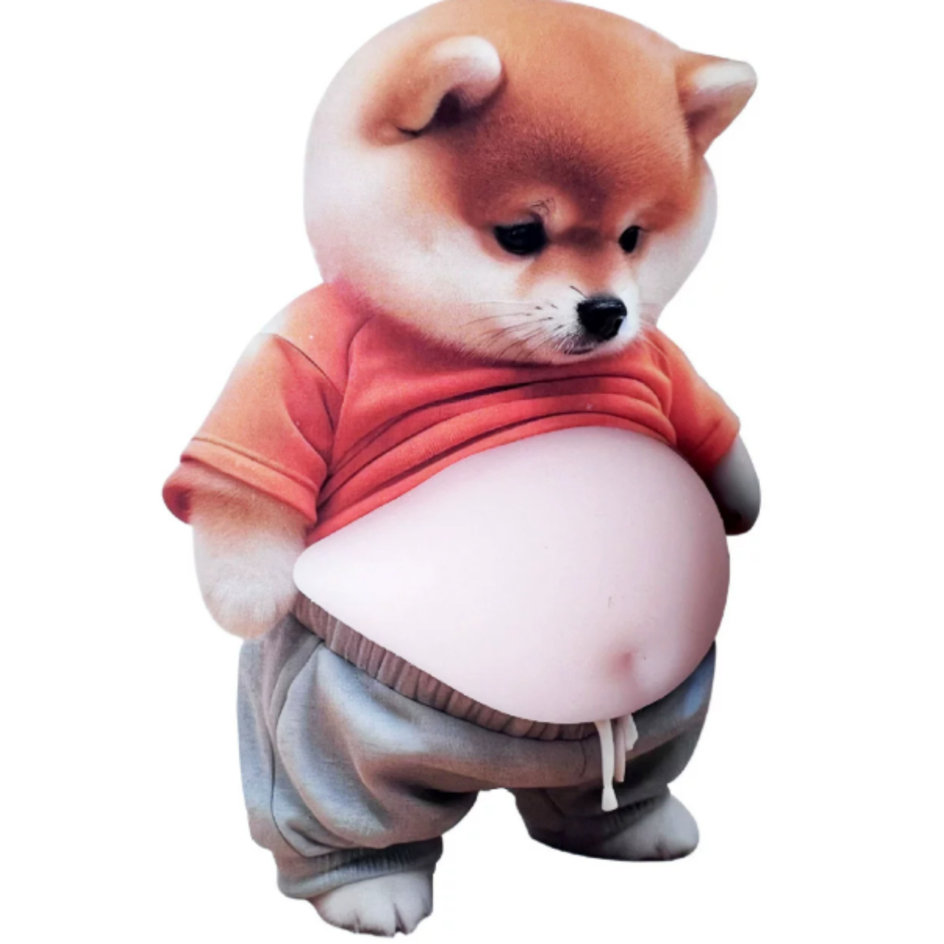 강아지 시바견 말랑 뱃살 충격흡수 문콕방지 스티커 / 자동차 문 보호 + 말랑이 스트레스 장난감 2pcs, 2개, 배불뚝 시바견 7,900원