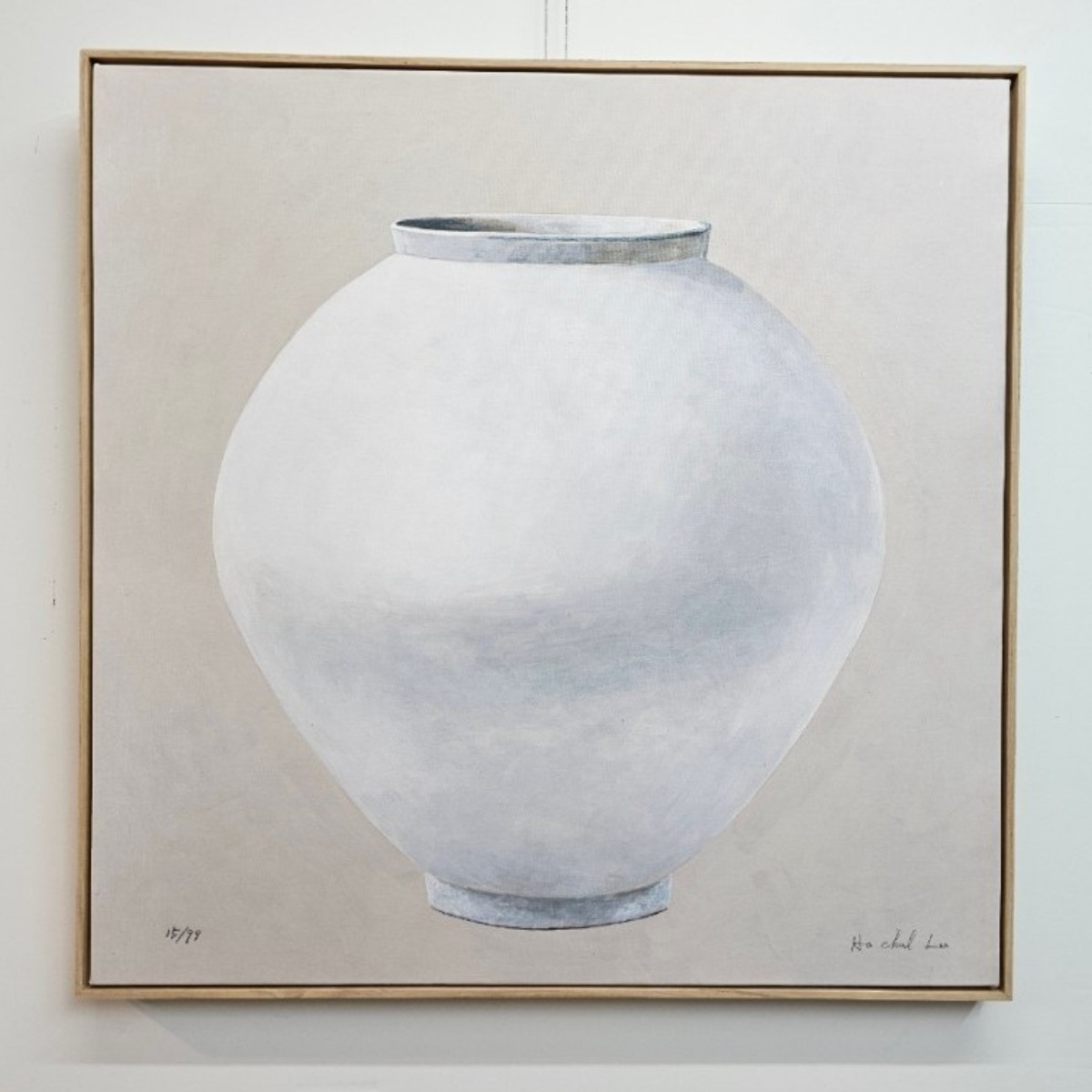 풍수 재물운 복들어오는 달항아리 이호철 판화 - Encore 달항아리 원목액자 이사 개업 그림선물 600,000원