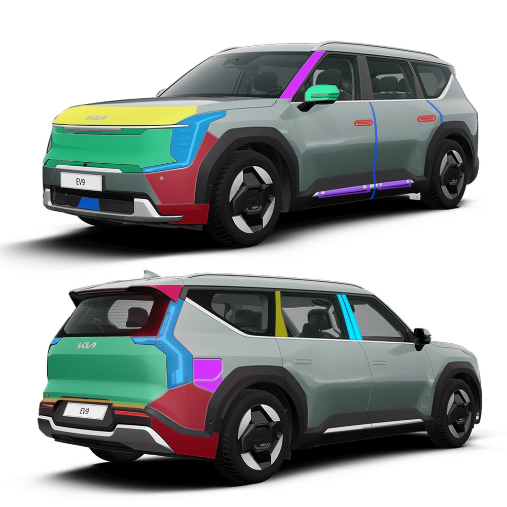 스킨엑스 EV9 MV1 외장필수패키지D PPF 차량보호필름, 투명, 1개 370,500원